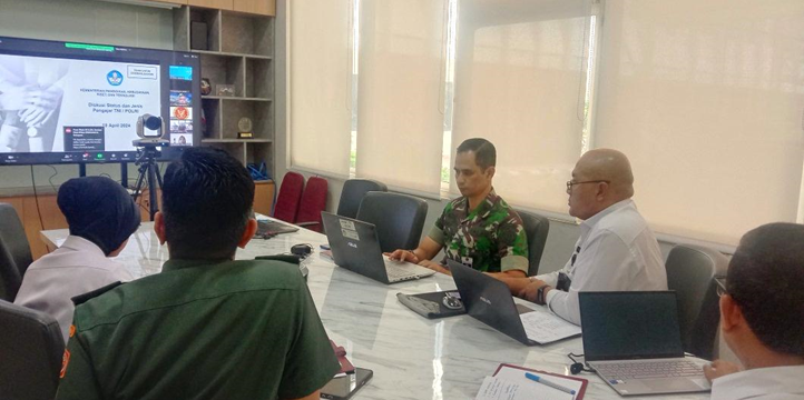 Unhan RI Rapat Bersama Direktorat Sumber Daya Ditjen Dikti Ristek Tentang Pengalihan Verifikator dan Validator PTKL di Lingkungan Kemhan/TNI  